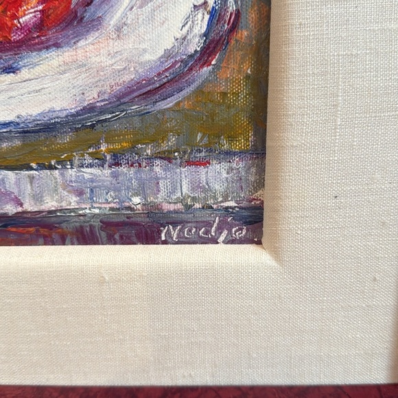 Still life oil painting original signed Nodjo - Picture 14 of 14